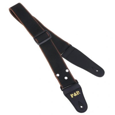 Sangle guitare coton réglable noir