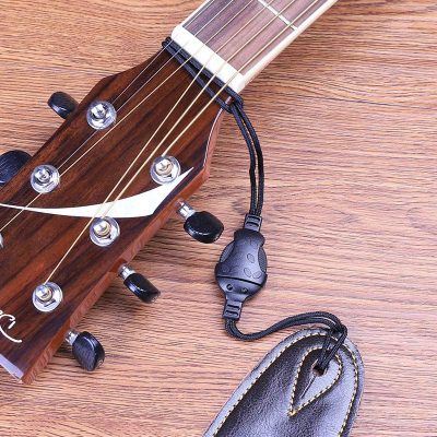 Support de sangle guitare noir