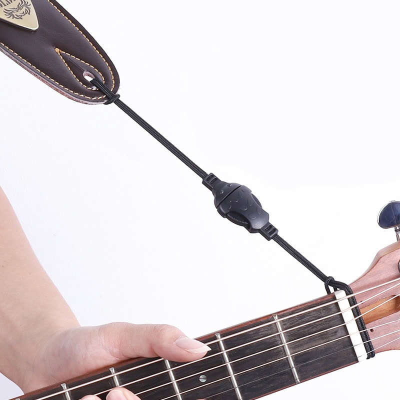 Support de sangle de guitare en cuir Portable et Durable, serrure de  sécurité à bouton avec fixation en métal solide, s'adapte au-dessus du cou  sur la tête - Type Brown