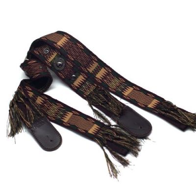 Sangle de guitare vintage style indien marron foncé