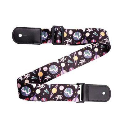 Sangle guitare enfant polyester pour ukulélé galaxie