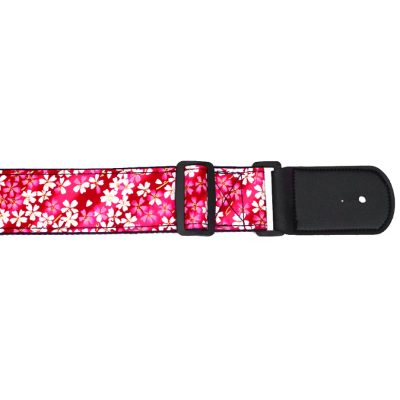 Magnfique Sangle de guitare électrique imprimé motifs Fleurs Sakura