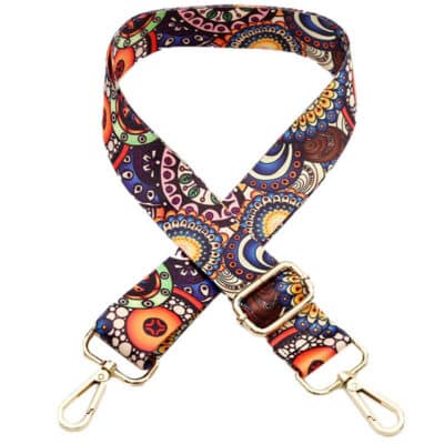 Ceinture de Banjo ajustable avec motifs floraux imprimés orange