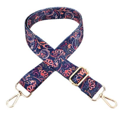 Ceinture de Banjo ajustable avec motifs floraux imprimés violet