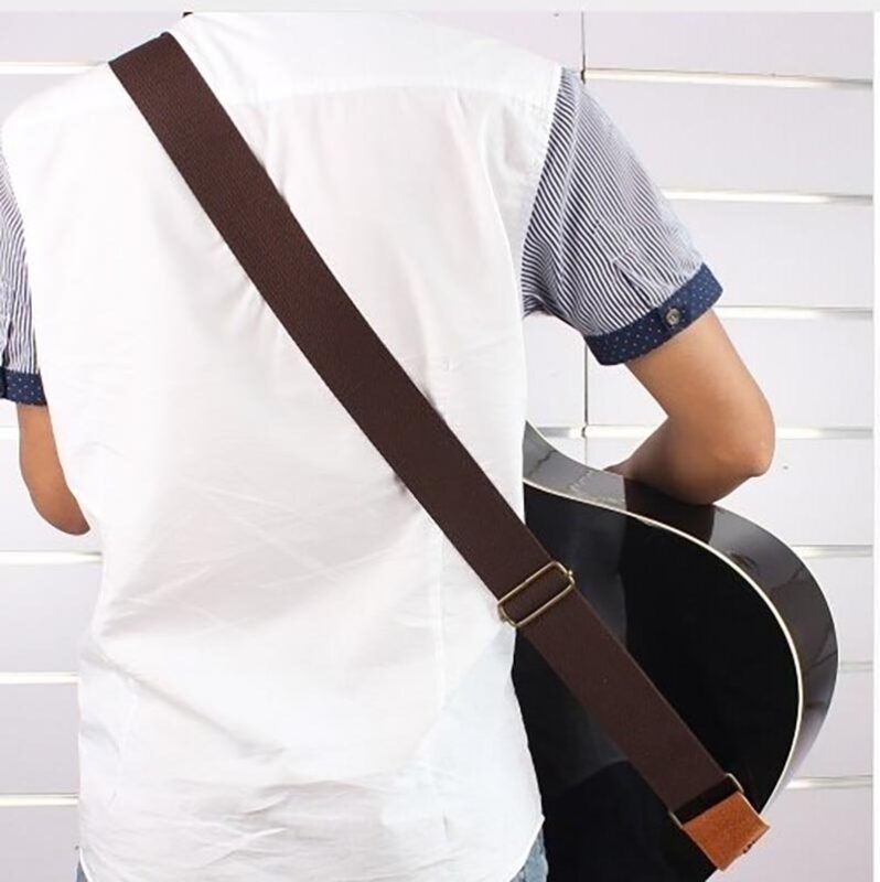 Sangle en cuir véritable pour guitare acoustique - 5 couleurs au choix