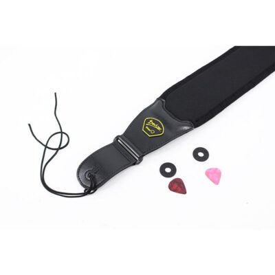 Sangle de guitare électrique réglable avec mousse 3D - 9cm de large livré avec 3 médiators