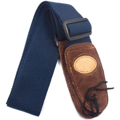 Sangle en cuir véritable pour guitare acoustique - 5 couleurs au choix - Blue