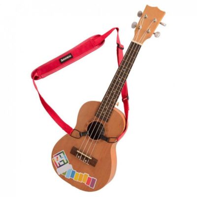 Sangle Ukulélé à bande réglable à Double crochet avec strap confortable et respirant - 3 couleurs au choix - rouge