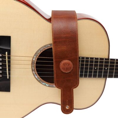 Sangle de guitare en cuir de vache pleine fleur
