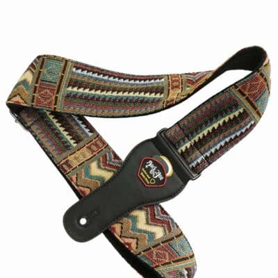 Sangle de guitare acoustique en coton de haute qualité - longueur réglable