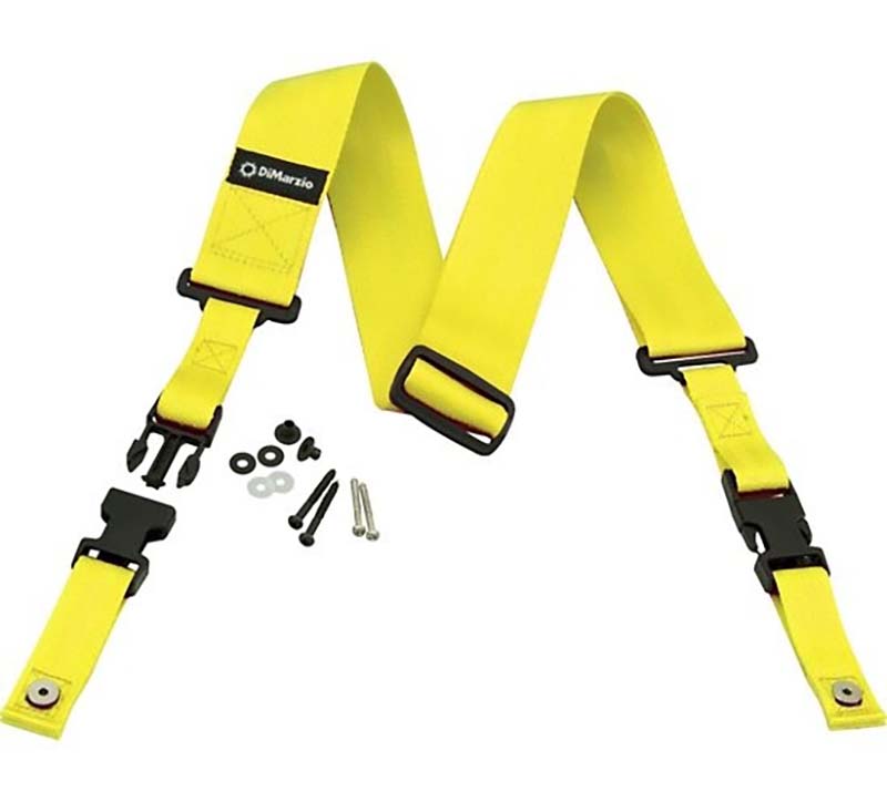 Sangle de guitare en Nylon - couleur jaune fluo