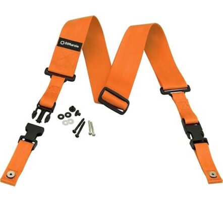 Sangle de guitare en Nylon - couleur orange fluo