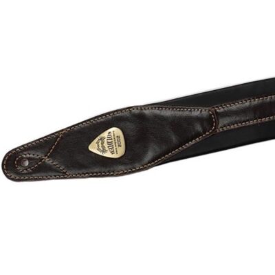 Sangle de guitare en cuir rembourrée couleur marron