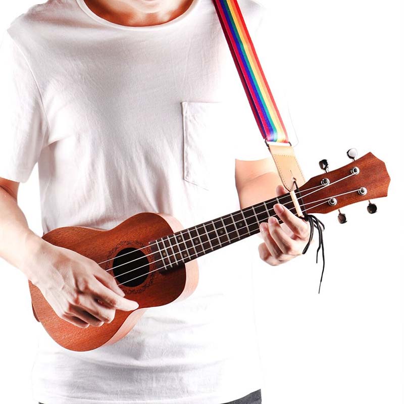Sangle d'épaule réglable pour guitare électrique, imprimée, accessoires  pour Ukulele Bass - AliExpress