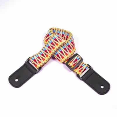 Sangle ukulélé tressée à la main avec extrémités cuir