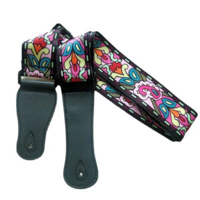 Sangles de guitare multicolores réglables avec impression colorée modèle 4