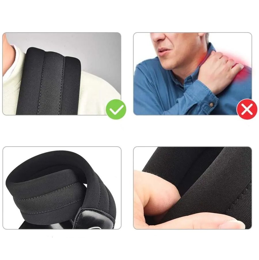 Comfort de la Sangle de guitare en mousse à mémoire de forme - livrée avec 6 médiators et accessoires fixation