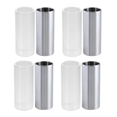 Bottleneck Guitare en laiton et Verre - spécial blues - Lot de 4 pièces