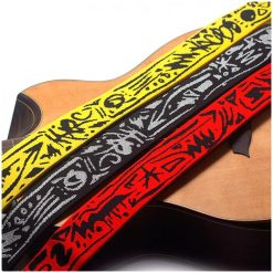 Sangle de guitare en coton pur motifs tribal 3 couleurs au choix !