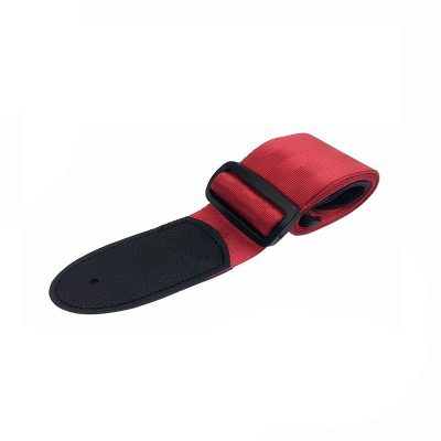 Petite sangle pour guitare acoustique nylon couleur rouge