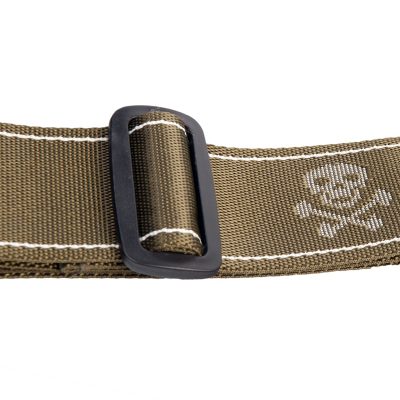 Sangle de guitare tête de mort Punk couleur kaki