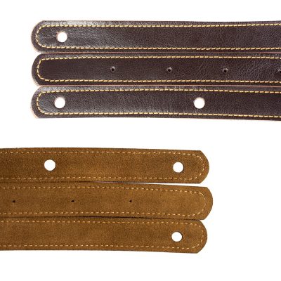 Sangle pour guitare acoustique classique en cuir de vache véritable, souple et Durable vue complète