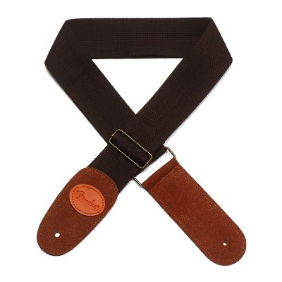 Sangles de ukulélé colorées réglables en toile de coton et nylon couleur marron