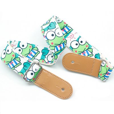 sangle de guitare enfant avec motifs grenouille