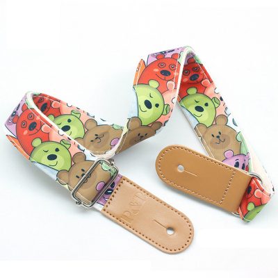 sangle de guitare enfant avec motifs ours