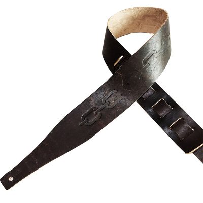 Magnifique sangle de guitare en cuir vieilli - Modèle 3