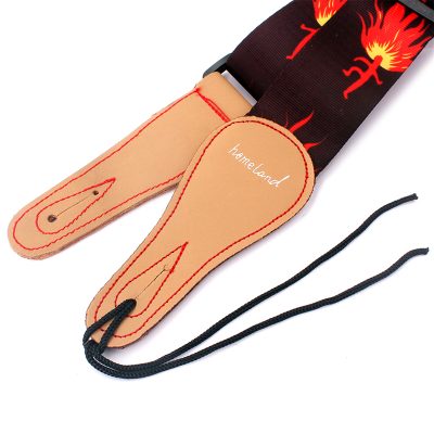 Détails de sangle de guitare électrique tout feu tout flamme