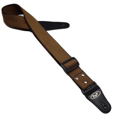 Sangle de couleur unie pour guitare classique - modèle marron