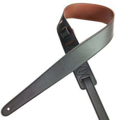 Sangle en cuir synthétique pour guitare acoustique - couleur noir