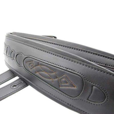 Sangle pour basse en cuir couleur noir