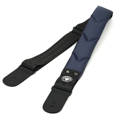 sangle pour guitare basse en nylon rembourrée couleur bleu marine