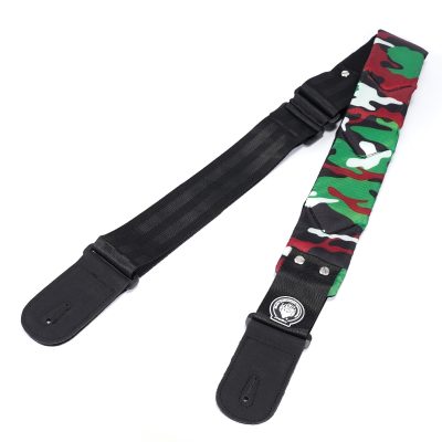 sangle pour guitare basse en nylon rembourrée couleur camo