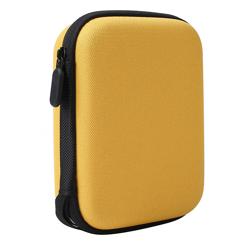 Boîte de rangement poru médiators, capodastre et autres accessoires guitare - modèle jaune