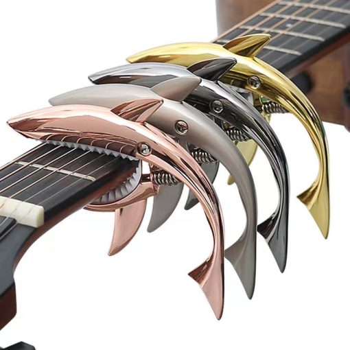 Capodastre de guitare en métal en alliage de zinc - Forme requin - 5 couleurs disponibles