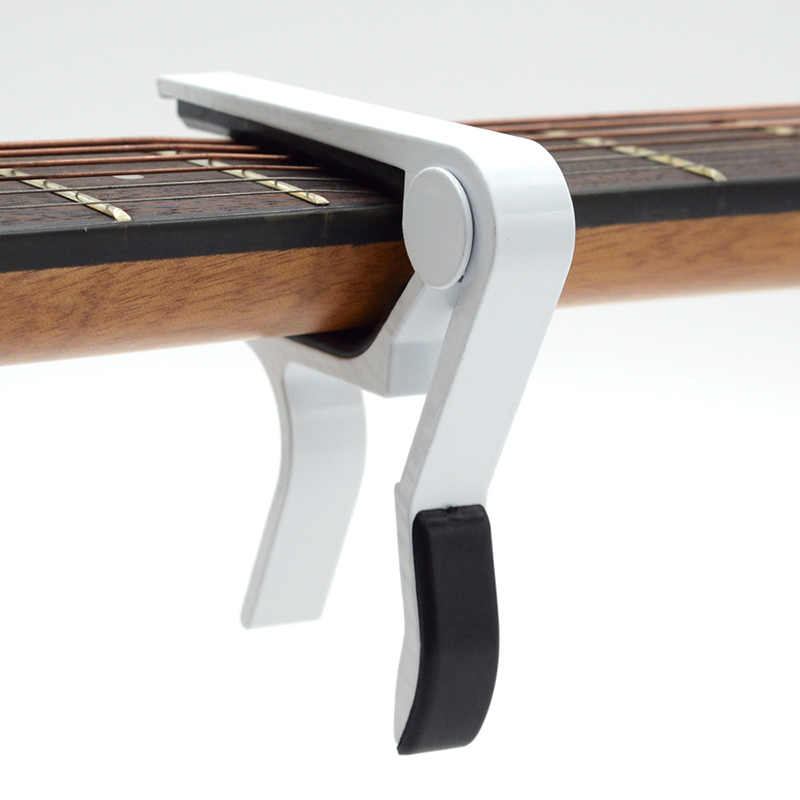 Capodastre pour guitare acoustique alliage d'alu - couleur blanc