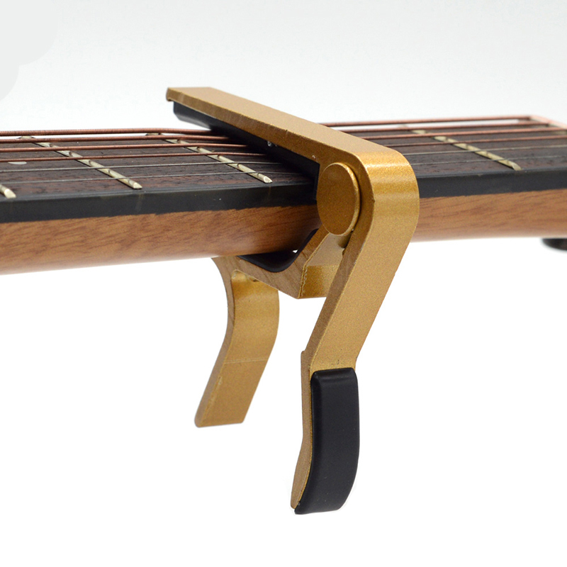 Capodastre pour guitare acoustique alliage d'alu - couleur jaune