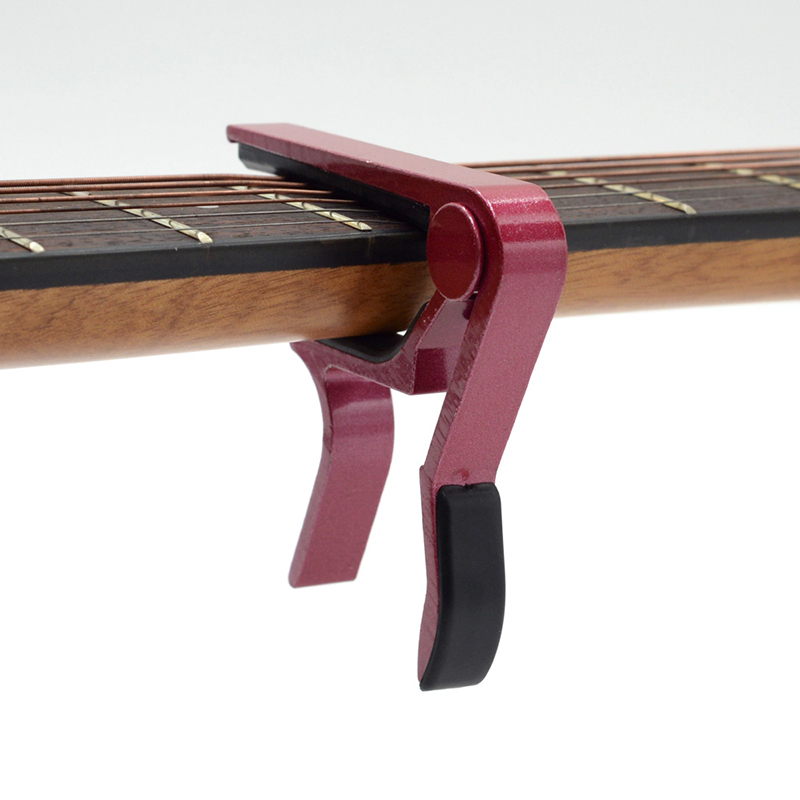 Capodastre pour guitare acoustique alliage d'alu - couleur rouge