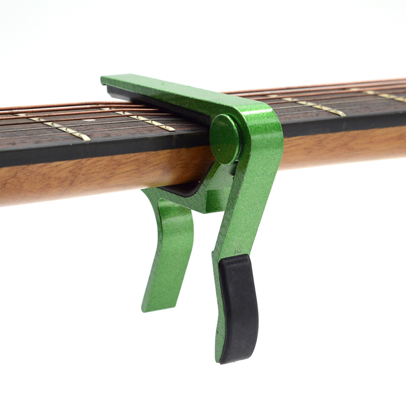 Capodastre pour guitare acoustique alliage d'alu - couleur vert