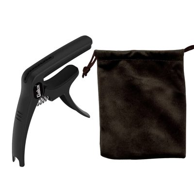 Capodastre pour guitare acoustique et électrique - avec sac transport - modèle noir