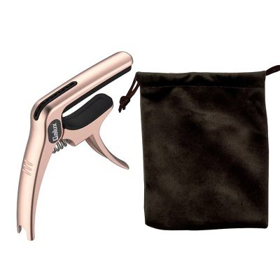 Capodastre pour guitare acoustique et électrique - avec sac transport - modèle or