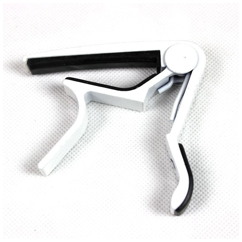 Capodastre pour guitare acoustique et électrique en aluminium - couleur blanc