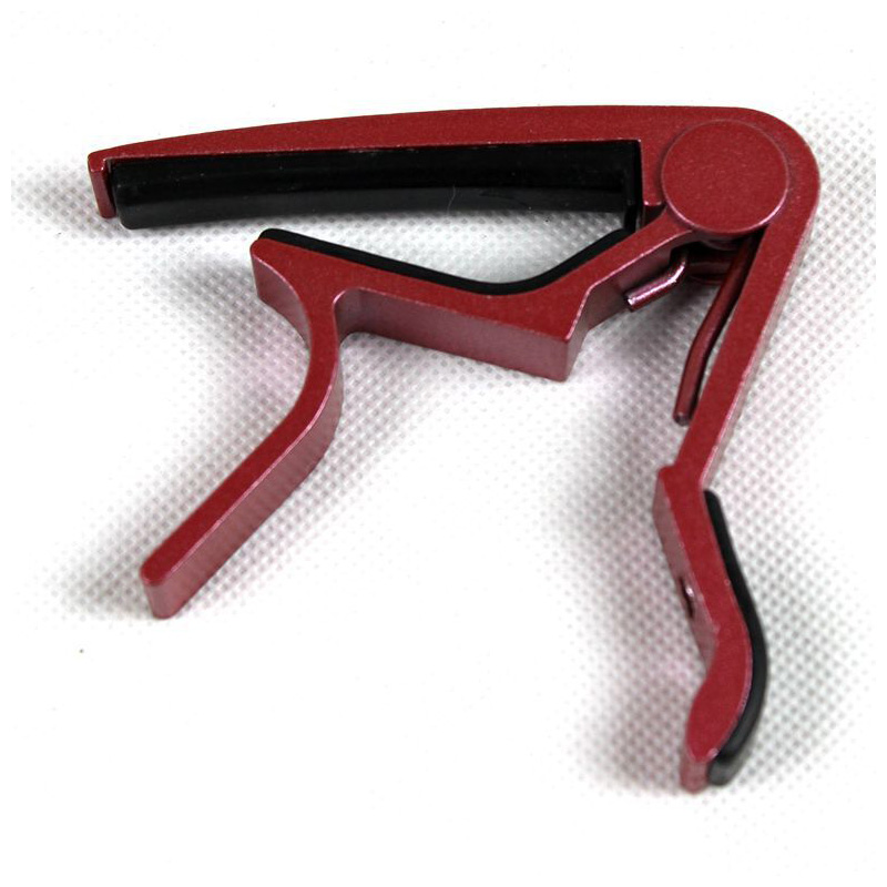 Capodastre pour guitare acoustique et électrique en aluminium - couleur rouge