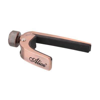 Capotraste pour guitare accoustique ou électrique ou Ukulélé - Avec pince de réglage - couleur or rose