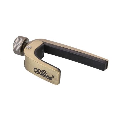 Capotraste pour guitare accoustique ou électrique ou Ukulélé - avec pince de réglage - couleur bronze