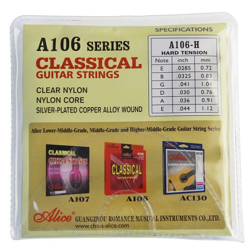 Cordes de guitare classique A106 cordes - en Nylon transparent