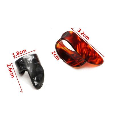 Dimensions Lot de médiators 3 doigts + Médiator pouce en celluloïd